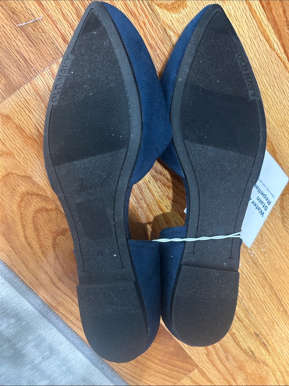 Old Navy Faux suede Navy Pointed D'Orsay Flats - Picture 9 of 9